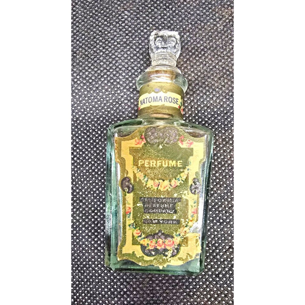Natoma Rose Collectible Glass Perfume Bottle with Stopper
